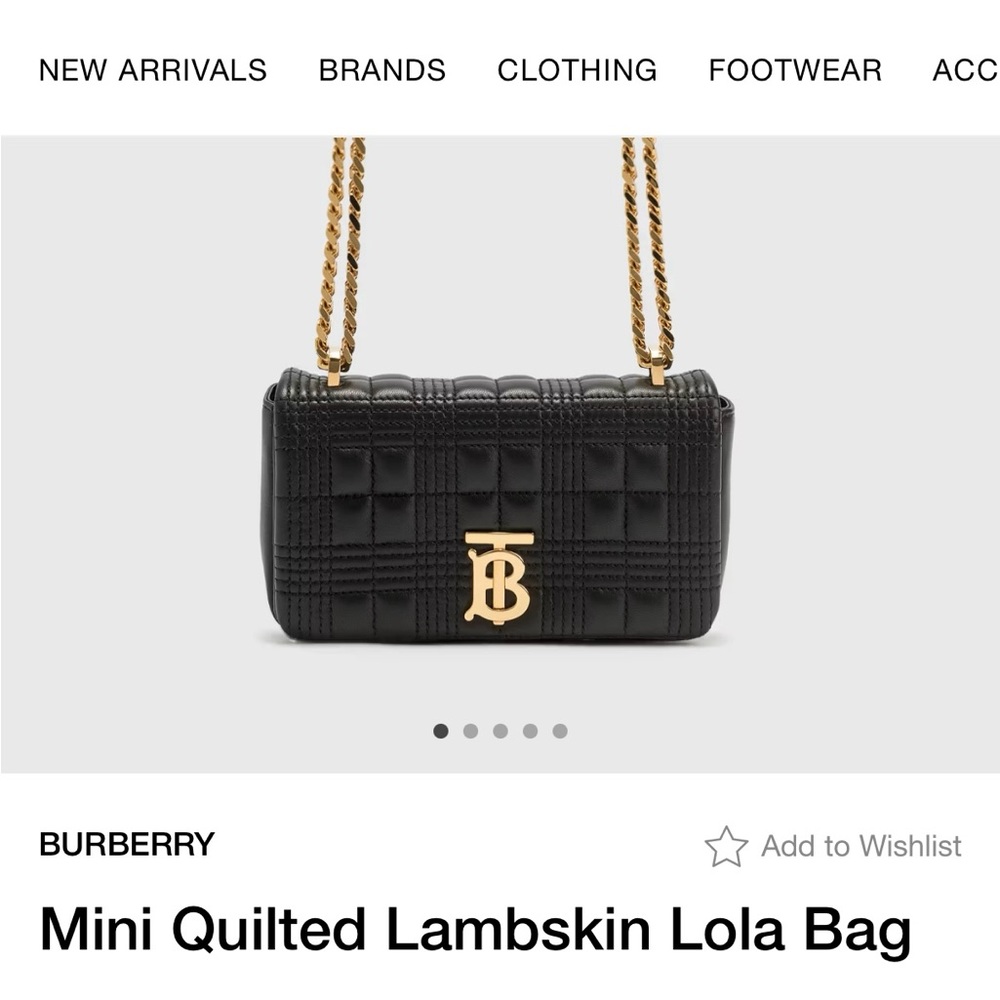 Burberry Black Quilted Mini Bag
